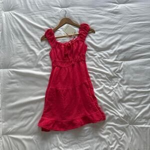 BNWT Red Mini Summer Dress Ghanda Clothing Peggy Dress XS